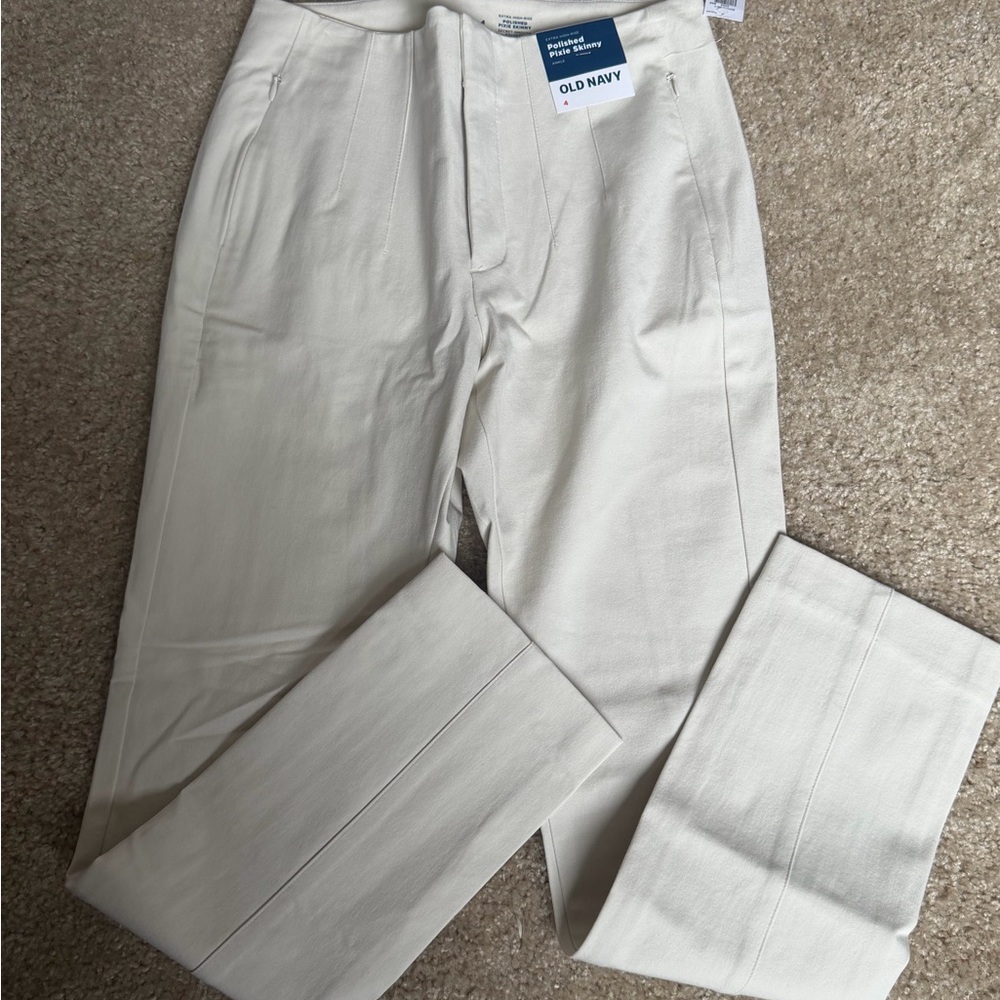 Old Navy Womens Off-White Dress Pants